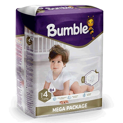 Untitled-2 پوشک چسبی کودک بامبل Bumble Baby Diaper سایز 4 بسته 84 عددی - Image 1