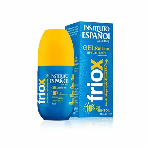 202140-2 ژل رولی اسپانیایی فریوکس FRIOX gel roll-on Instituto Español تسکین دهنده دردهای عضلانی 75 میل - Image 1