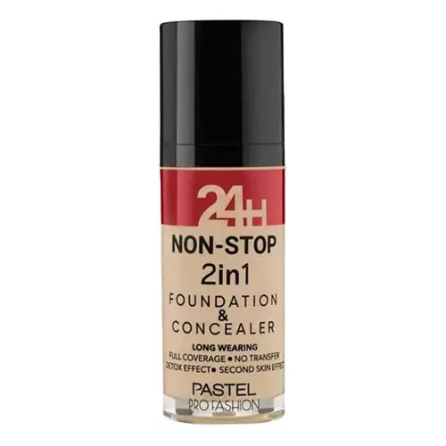 PP604 کرم پودر و کانسیلر پاستل Pastel non-stop 2in1 شماره (604) 30 میل - Image 1
