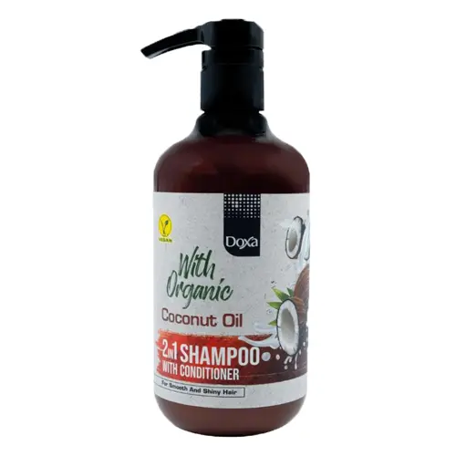 Untitled-11 شامپو سر بدون نمک دوکسا Doxa coconut oil حاوی روغن نارگیل 500 میل - Image 1