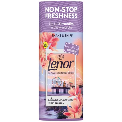 438189-mrs-hinchs-midsummer-memories-lenor-in-wash-scent-booster-155g-sunset-blossom دانههای خوشبوکننده لباس لنور Lenor با رایحه تابستانی 155 گرم - Image 1