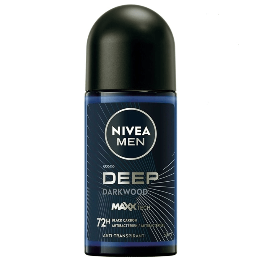 nivea-men-roll-on-deep-darkwood رول آلمانی ضد تعریق مردانه نیوآ NIVEA MEN DEEP DARK WOOD حجم 50 میل - Image 1