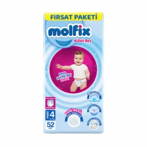 پوشک بچه شورتی مولفیکس molfix سایز 4 بسته 52 عددی