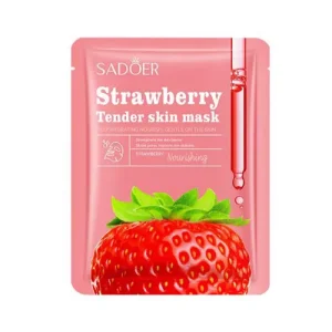 ماسک ورقه ای توت فرنگی سادور SADOER ترمیم کننده 25 گرم
