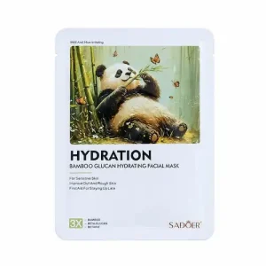 ماسک ورقه‌ای صورت سادور Sadoer Hydration Bamboo رطوبت‌ رسان و کلاژن‌ساز 25 گرم