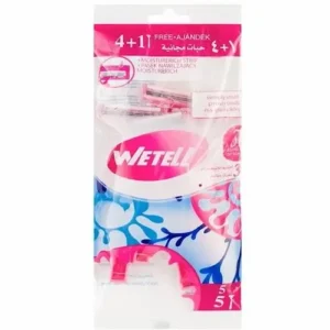 خودتراش زنانه 3 تیغه ویتل Wetell بسته 5 عددی