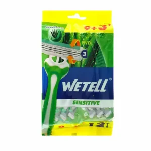 خودتراش مردانه 3 تیغه ویتل Wetell Sensitive ضد حساسیت - بسته 12 عددی