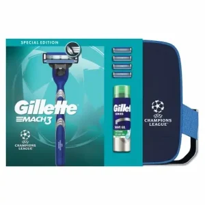 خودتراش 3 تیغه مردانه ژیلت Gillette Mach3 Razor به همراه 4 سری یدک و ژل اصلاح