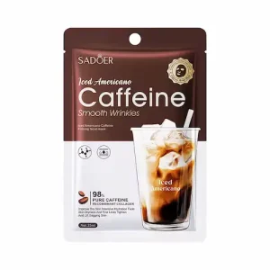 ماسک ورقه‌ای صورت سادور SADOER Caffeine سفت‌کننده پوست 25 گرم