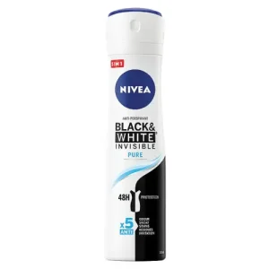 اسپری ضد تعریق زنانه نیوآ NIVEA Black White Pure ماندگاری 72 ساعته 150 میل