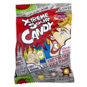 آبنبات ترش پالازی PALAZI Xtreme Sour Candy با طعم توت‌فرنگی 18 گرم