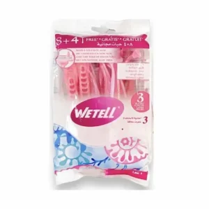 خودتراش زنانه 3 تیغه ویتل Wetell بسته 12 عددی