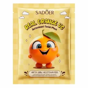 ماسک ورقه‌ای صورت سادور SADOER VITAMIN C روشن‌کننده و آنتی اکسیدان ویتامین سی 25 گرم