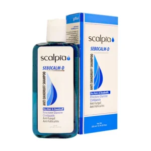 شامپو ضد شوره اسکالپیا Scalpia Sebocalm-D مناسب موهای خشک 200 میل