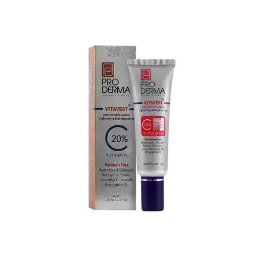 img-proxy لوسیون ضد چروک و شفاف کننده پرودرما PRODERMA حاوی ویتامین سی 20 میل - Image 1