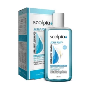 شامپو کراتین و تازه کاشت اسکالپیا Scalpia موهای حساس و شکننده 200 میل