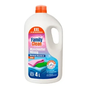 مایع ماشین لباسشویی فمیلی کلین Family Clean مناسب لباس های رنگی 4 لیتر