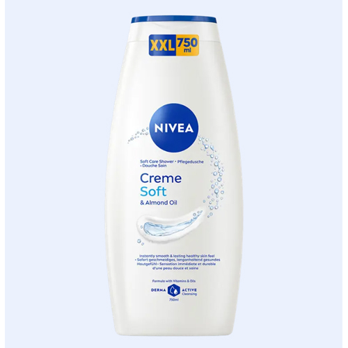فوم حمام نیوآ کرم سافت NIVEA Creme Soft با روغن بادام ۷۵۰ میل