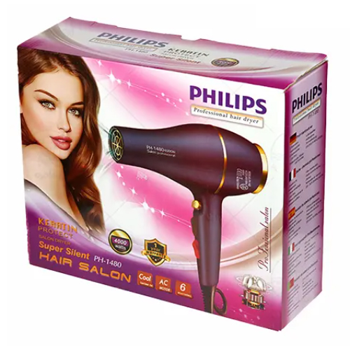سشوار فیلیپس PH-1480 حرفه ای و کم‌صدا