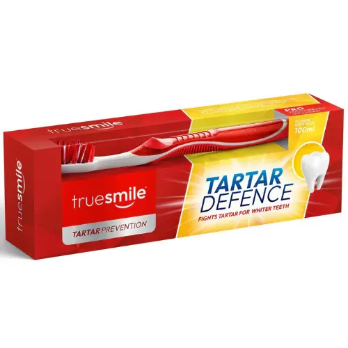 truesmile-pasta-do-zebow-100ml-tartar مسواک و خمیر دندان ضد جرم ترو اسمایل Truesmile Tartar Defence حجم 100 میل - Image 1